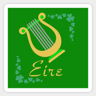 Irish Harp St. Patrick's Day Magnet